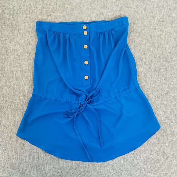 Arden B. Blue‎ Strapless Top Size XS 100% polyester Front Tie Soft Flowy - Picture 1 of 10